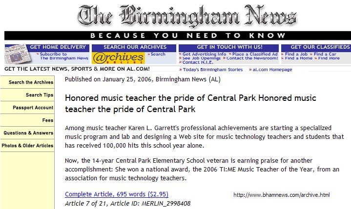 News Article 1-25-06
